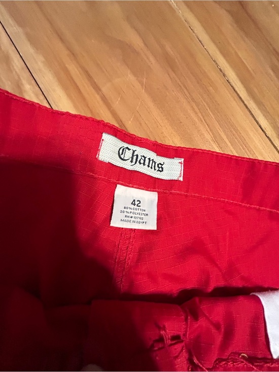 Chams Pants - Men’s Chams Bright Red Casual Shorts